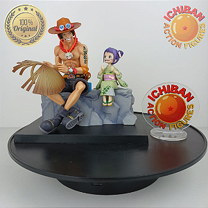 ACE E OTAMA SENTADOS ONE PIECE ICHIBAN KUJI BANDAI 100% ORIGINAL SEM CAIXA