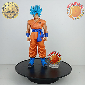 SON GOKU SSJ BLUE DRAGON BALL SUPER MASTER STAR PIECE BANPRESTO 100% ORIGINAL SEM CAIXA, SEM PEDESTAL