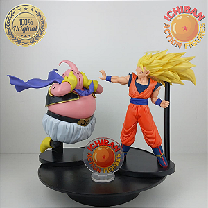 CONJUNTO MAJIN BOO GORDO VS GOKU SSJ3 DRAGON BALL Z MATCH MAKERS BANPRESTO 100% ORIGINAL SEM CAIXA
