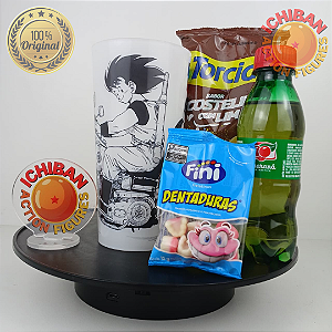 COPO GOKU COM GOHAN MANGÁ VER. DRAGON BALL Z ICHIBAN ACTION FIGURES + SNACKS PACOTE BLACK