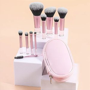 Kit Com 10 Mini Pincéis Com Estojo
