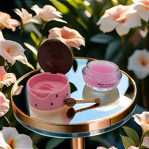 Máscara Labial Morango e Chocolate