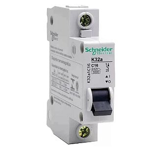 Mini Disjuntor Schneider K32a 1P C 100A 4,5 KA 240/415V - K32A1C100