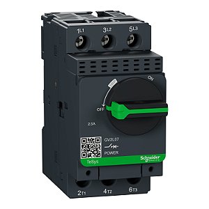 DISJUNTOR MAGNETICO TESYS GV2 2,5A MANOPLA ROTATIVA - GV2L07