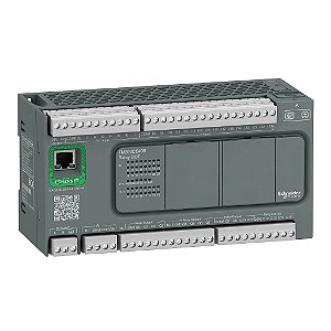 CONTROLADOR LÓGICO PROGRAMÁVEL 24 ENTRADAS / 16 SAÍDAS DIGITAIS SAÍDAS RELÉ MODBUS RTU/ASCII | ETHERNET TCP/IP 110/220 VAC -TM200CE40R