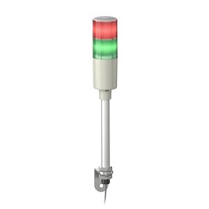 COLUNA LUMINOSA Ø60mm PRÉ-MONTADA, LED VERMELHO/VERDE, 220VCA, TUBO DE MONTAGEM EM ALUMÍNIO COM SUPORTE EM L - XVGM2