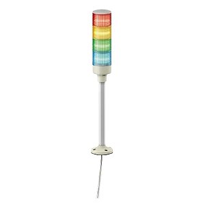 COLUNA LUMINOSA  Ø60mm PRÉ-MONTADA, LED VERMELHO/VERDE/AMARELO/AZUL 24VCA/CC, TUBO DE MONTAGEM EM ALUMÍNIO E PLACA DE FIXAÇÃO - XVGB4H