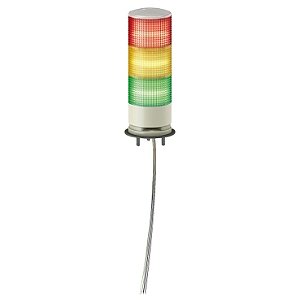 COLUNA LUMINOSA Ø60mm PRÉ-MONTADA, BUZZER, LED VERMELHO/VERDE/AMARELO, 24VCA/CC, COM BASE DE MONTAGEM - XVGB3SW