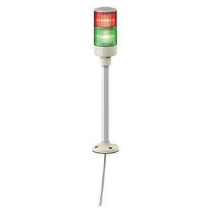 COLUNA LUMINOSA Ø60mm PRÉ-MONTADA, BUZZER, LED VERMELHO/VERDE, 24VCA/CC, TUBO DE MONTAGEM EM ALUMÍNIO E PLACA DE FIXAÇÃO - XVGB2SH