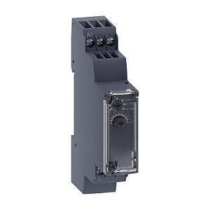 Relé temporizador modular, 0,7A, 1NAF, 0,1s...100h, atraso na energização, saída tipo estado sólido, 24...240VCA/CC - RE17LAMW