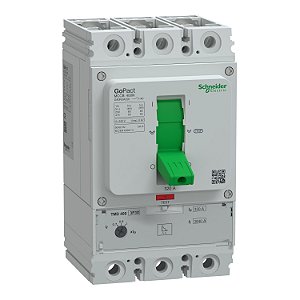Disjuntor, GoPact MCCB 400, 3 polos, 50kA a 415VAC, classificação 320A, unidade de disparo TMD, proteção térmica ajustável - G40N3A320
