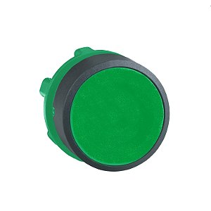 Imagem da Schneider Electric ZB5AA34 Cabeça para botão de pressão não iluminado, Harmony XB5, XB4, botão de pressão embutido verde 22 mm retorno por mola sem marcação - ZB5AA34