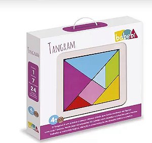 Quebra Cabeça Infantil De Madeira Tangram Educativo Colorido Babebi