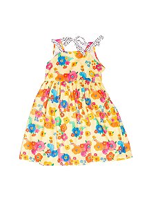 VESTIDO BOSQUE DE DINOS AMARELO - Alphabeto