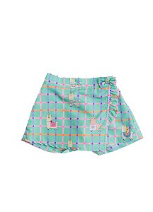 SHORT SAIA LHAMACORNIO VERDE    - ALPHABETO