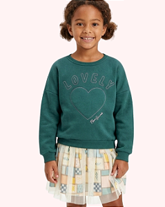 CONJUNTO SAIA MOLETON VERDE - MON SUCRÉ