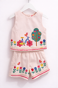 CONJUNTO SHORT ROSA CLARO - MON SUCRÉ