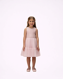 VESTIDO ROSA SAIA TULE - PETIT CHERIE