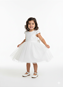 VESTIDO BRANCO TULE PETIT CHERIE