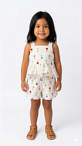 CONJUNTO CREME FLORES - MON SUCRE