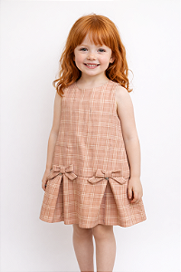 VESTIDO INVERNO XADREX ROSA 2026 364 - PETIT CHERIE