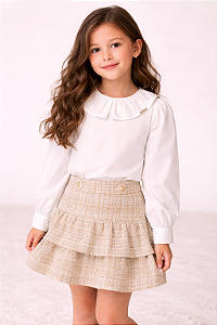 BLUSA GOLA BABADO PEROLA - ANIMÊ
