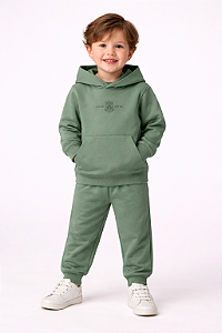 CONJ. VERDE E CALÇA MOLETOM POLYMODAL - FBR