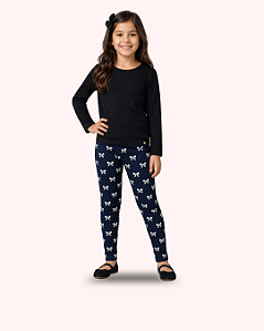 LEGGING MARINHO LAÇOS BRANCOS - MILON