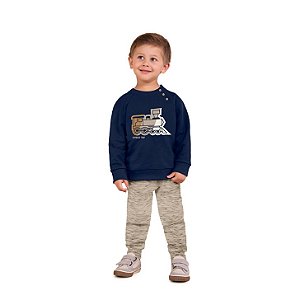 CONJ MASCULINO AZUL MARINHO TRENZINHO - MILON
