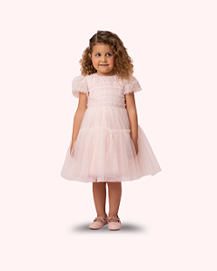VESTIDO ROSA TULE 28 092 - PETIT CHERIE