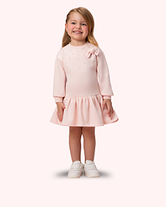 VESTIDO MOLETON ROSA 28 258 - PETIT CHERIE