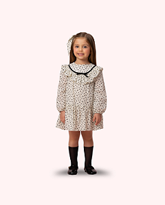 VESTIDO FLORIDO PRETO 28 390 - PETIT CHERIE