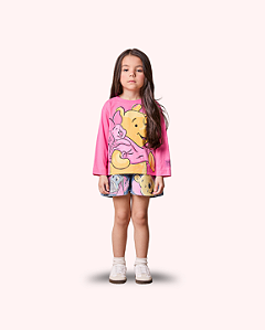 SHORTS JEANS POOH - ANIMÊ