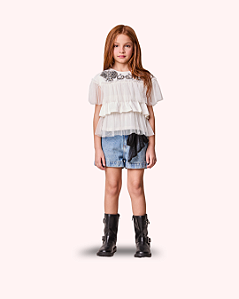 SHORTS JEANS LAÇO - ANIMÊ