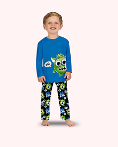 PIJAMA MASCULINO MONSTROS AZUL SAFIRA - KYLY