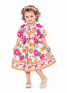 VESTIDO FLORESCER AZUL - ALPHABETO