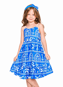 VESTIDO NO LITORAL AZUL - ALPHABETO