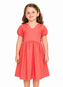 VESTIDO FLORAL AURORA GOIABADA - ALPHABETO