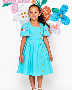 VESTIDO POA BLOOM VERDE CLARO