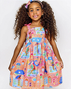 VESTIDO CASA DE SEREIA LARANJA