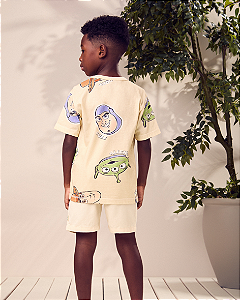 T-SHIRT ESTAMPADA TOY STORY STICKERS VERÃO - YOUCCIE