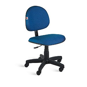 Cadeira Executiva Giratória Tecido Azul Com Preto