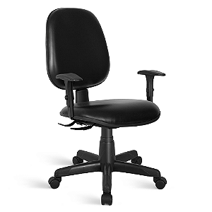 Cadeira Ágata Gerente Back System Braço Regulável Courvin Preto