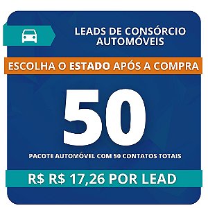 50 Leads de Consórcio de Automóvel