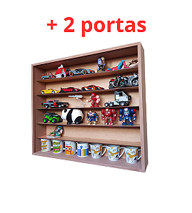Expositor Para Carrinhos Miniaturas Mdf Cru Com 2 Portas