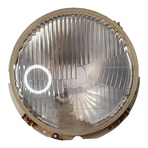 Farol Dianteiro Kombi Fusca 1971 a 2013 (Interno Enferrujado) Mascara Cromada Arteb Original