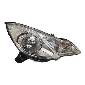 Farol Dianteiro C3 2013 A 2019 (Trincado Lente) Direito Mascara Cromada Valeo Original