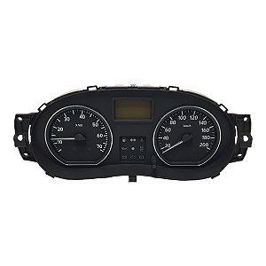 Painel Instrumentos Logan Sandero 2007 A 2013 Cromado Fundo Preto (Sem Lente) 200Km 7000Rpm Magneti Marelli 248108350R