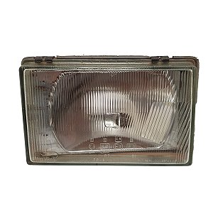 Farol Dianteiro Gol Saveiro Voyage Quadrado 1987 A 1990 (Foco Enferrujado) Direito Mascara Cromada Original