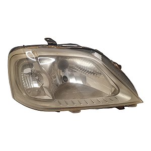 Farol Dianteiro Logan 2007 A 2010 (Lente Amarelada) Direito Mascara Cromada Original